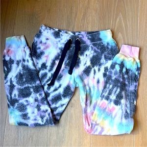 Vintage Havana yummy swirl tie dye burnout joggers.
